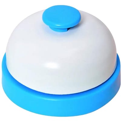 1 clochette de dressage pour chien et oiseau, surface lisse, portable, en acier inoxydable, fournitures pour animaux de compagnie bleu