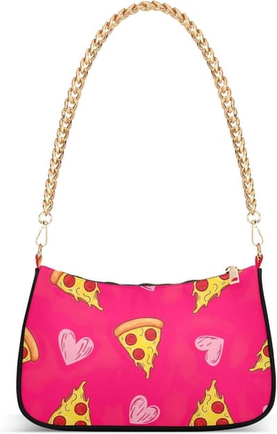 Bloemen Schouder Portemonnees - Cartoon Tas - Dagelijks Gebruik - Duurzaam Polyester - 28 x 18 cm - Roze