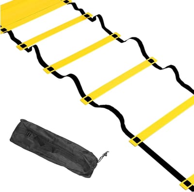Trainingsladder - Snelheidsladder Beweeglijkheid - Sporttraining Verbeteren - Geen Montage Vereist - 5 meter - Zwart