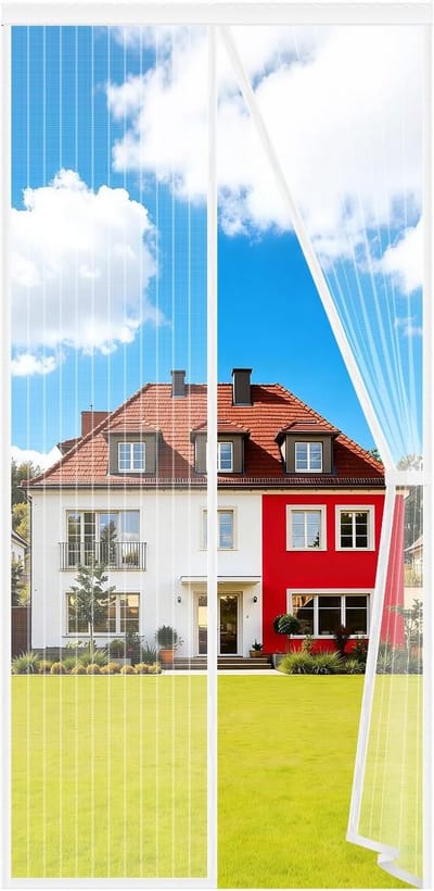 Magnetische hor voor deur, raam, 100 x 220 cm, magnetisch vliegenhor met ultrafijn gaas, voor schuiframen zonder boren, met plakband, automatische sluiting