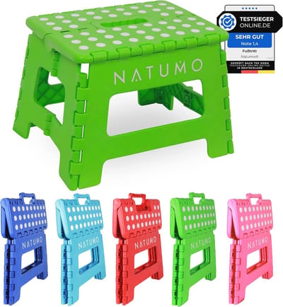 Opstapkrukje voor kinderen - Licht, Vouwbaar, Antislip - Ideaal voor Badkamer, Keuken & Tuin (22 cm)