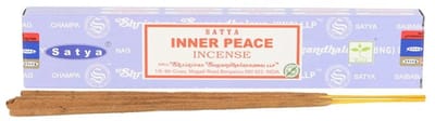 Satya Inner Peace Wierook set van 2 – Mindfulness Serie – Lavendel & Witte Salie – Handgerolde Masala Wierook uit India – Vegan Wierookstokjes (15g) – Ontspanning & Harmonie