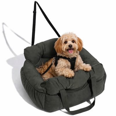 HOB Honden Autostoel Tas - Honden Draagtas - Draagzak Hond - Draagtas hond - Hondentas - Hondenautobed - Antislip - Wasbaar Maat M - Tot 5 KG