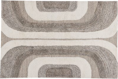 WOOOD Moro Vloerkleed - Wol/Katoen Grijswit - 170x240