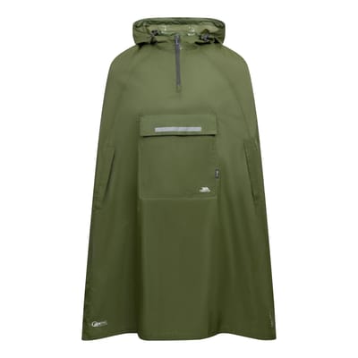Trespass - Unisex Qikpac Waterdichte Opbergbare Poncho met Capuchon (Mos)