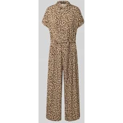 Jumpsuit met all-over dierenprint