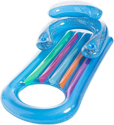 Opblaasbare Zwembaddrijver - Luchtbed Zwembad - Ontspannen in Water - Volledige Lichaamsondersteuning - 150 x 75 cm - Meerkleurig