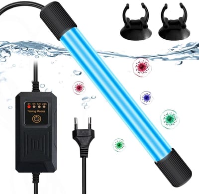 Allecto - UV-sterilisator - 13 W - Effectieve waterreiniging - Geschikt voor aquarium - Vistank - UV-timer - Hoogwaardige kwartsbuis