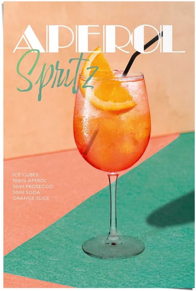 Poster Aperol Spritz - 91,5 x 61 - Papier - REINDERS