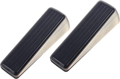 Deurstopper - Wig Deur - Deuren Open Houden - Zware Kwaliteit - 120 mm Lengte - Geel Brons