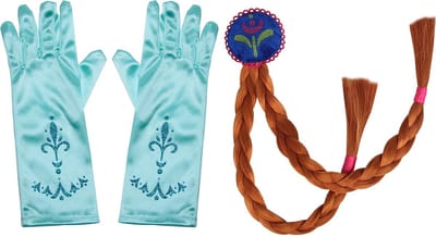 Het Betere Merk - Voor bij je verkleedkleding - Prinsessenjurk - Verkleedkleren Meisje- Prinsessen Handschoenen - Haarvlechtjes - voor bij je prinsessenjurk - prinsessen speelgoed voor bij je verkleedjurk