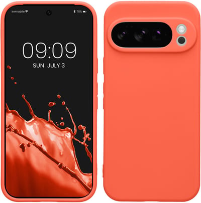 kwmobile telefoonhoesje geschikt voor Google Pixel 10 Pro - Hoesje voor smartphone - Precisie camera uitsnede - In levendig koraal