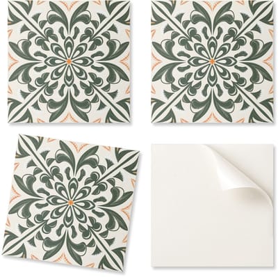 PVC wandtegels met patroon voor kamerdecoratie, bloemenpatroon met bladeren, 20x20x20 cm