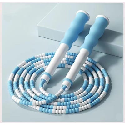 28M Skill Springen Bamboe Springtouw PVC Beginners Volwassenen Kinderen Zacht Kralen Geen Knoop Segmented Fitness Springtouw