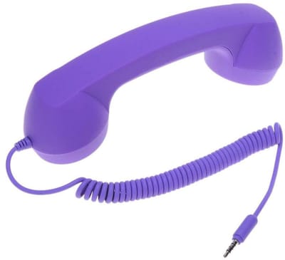 longziming -Bedrade Telefoonhandset met Ruisfilter – Ergonomisch – 3,5mm Plug voor PC, Laptop en Telefoon – Stijlvol en Comfortabel – Paars