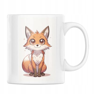 Unieke Mok met Vos - Manga Stijl - Perfect Cadeau