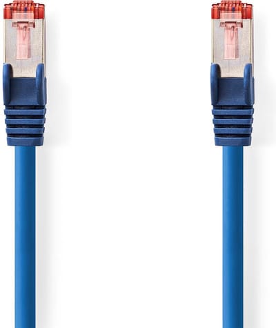 CAT6 Netwerkkabel - RJ45 Male - RJ45 Male - S/FTP - 30.0 m - Rond - LSZH - Blauw - Polybag
