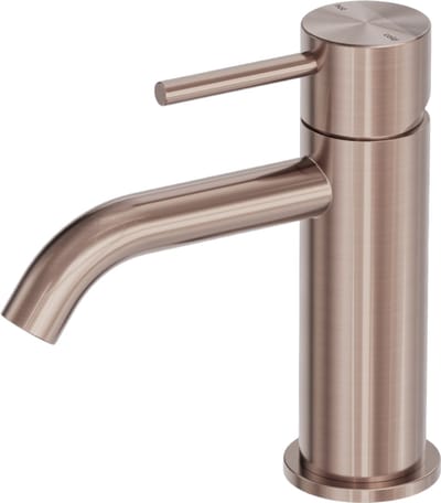 Owen & Finch 316L RVS 1-Gats Wastafelmengkraan Laag Model Geborsteld Satijn Brons | Brushed Satin Bronze | Rosé Gold PVD