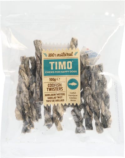 Timo Kabeljauw Twists - Hondensnacks - 100 g