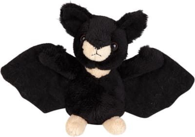 Ravensden Pluche dierenknuffel - vleermuis - 15 cm - bruin - vleermuizen knuffel