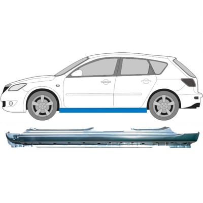 Volledige dorpel voor Mazda 3 2003-2009 / Links