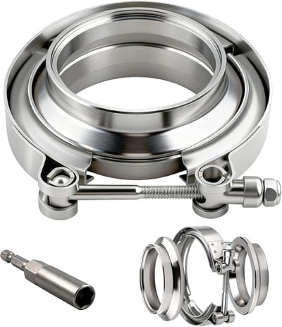 V-band klem van roestvrij staal 50.8mm met flenzen, snelontgrendeling voor turbo-uitlaatsystemen, geschikt voor uitlaatpijpen en downpipes
