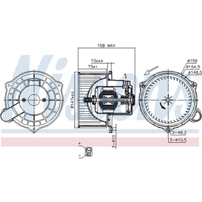 Binnenventilator NISSENS 87234