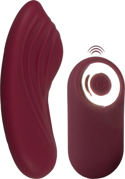 Panty Vibrator - Oplaadbare Clitoris Vibrator met Afstandsbediening en 10 Standen - Panty Vibrator voor Clitorisstimulatie met Afstandsbediening - Bordeaux