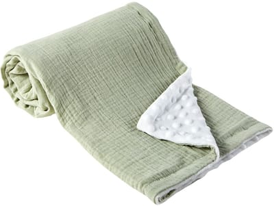 Babydeken - Puur katoenen babydeken - Pasgeboren - Zachte kruipdeken voor kinderen - Peuter katoenen gaas slaapdeken - Unisex - 120 x 100 cm - Stijl D