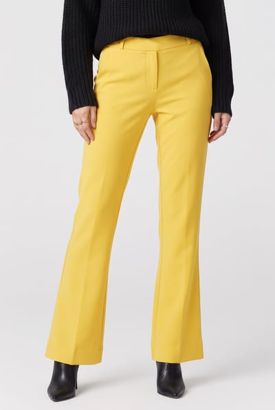 Studio Anneloes Flair Bonded Trousers Golden Yellow Größe: XS | Stoffhosen Outlet | Damen | Gelb