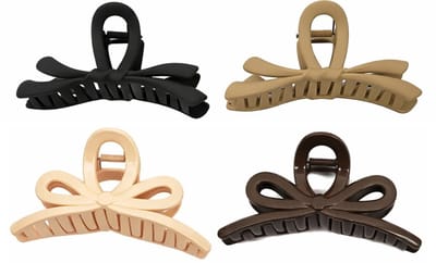 Guardian Beauty Haarclips - Groot Haar Klauwen - Set Van 4 - Zwart, Lichtbeige, Geel, Donkerbruin - Haaraccessoire