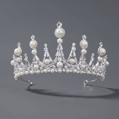 Kroon voor dames-Prinsessenkroon-Diadeem-Kroon-Strass-Elegant en Duurzaam - Geschikt voor Verschillende Gelegenheden-Haarsieraad-Stijl 45
