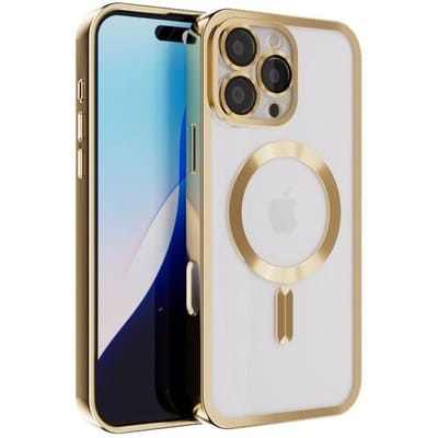 Coverzs hard case met camera cover geschikt voor iPhone 16 Pro Max (goud) - camera cover, hard case, premium bescherming