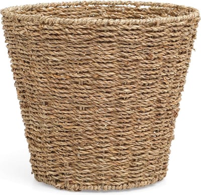Woven Paper Waste Bin - Stylish Waste Can for Kitchen, Bathroom, Bedroom and Office