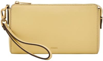 FOSSIL Polstas Utensil zak Gift Wristlet Daze Lichtgeel