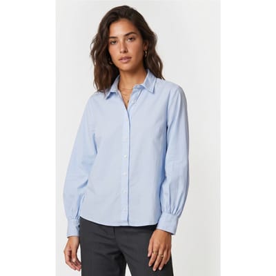 Brooks Brothers Balloon Sleeve Shirt Cotton Sky Blue Maat: S | Longsleeves Outlet | Dames | Blauw