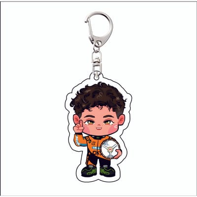 Anime Formule 1 racecoureur 6CM schattige Acryl sleutelhanger LH/LL/MV/AKA/CL/LN/OP/AA/CS/LS/FA tasdecoratie Perfect Hoge Kwaliteit Cadeau voor Fans white