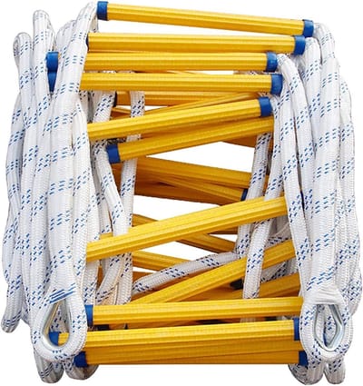 Touwladder, Brandwerende Reddingsladder, Brandladder Voor Noodgevallen, Reddingstouwladder Met Karabijnhaken, 12m/39.4FT