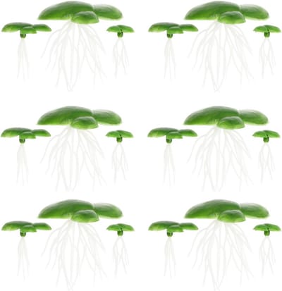 54 Stuks Aquarium Decoratie, Drijvende Planten en Kunstmatige Lenzen voor Mooi Onderwaterlandschap, Perfect voor Aquaria en Glazen Watertanks
