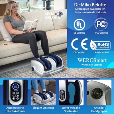 Shiatsu Voetmassage Apparaat voor Diepe Weefselmassage - Verbeter Circulatie met Warmte Therapie