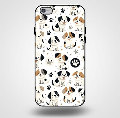 Smartphonica Telefoonhoesje voor iPhone 6/6s met honden opdruk - TPU backcover case honden design geschikt voor iPhone 6/6s
