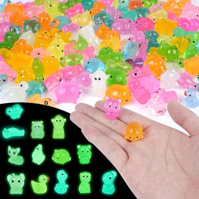 120 Stuks Hars Mini Dieren, Diverse Stijlen, Kleurrijke Miniatuur Figuren voor DIY, Miniatuurtuin, Aquariums en Poppenhuis
