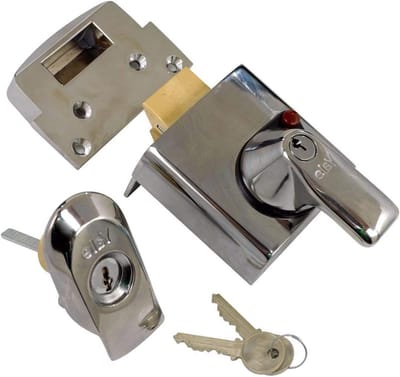 Nachtslot - Deurslot Grendel - Deur Beveiligen - Hoge Veiligheid Goedgekeurd - 60 mm - Chroom