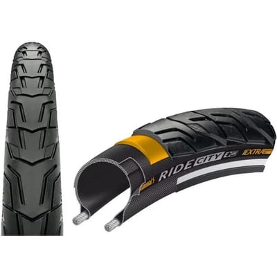 Buitenband Continental Ride City Puncture ProTection 28 x 1.60 / 42-622 - zwart met reflectie