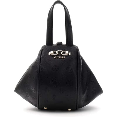 GUESS handtas schoudertas Anise Top Handle Pouch Black Logo zwart