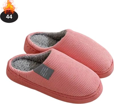 Nivard Warme Pantoffels - Sloffen - Slippers - Dames - Heren - Pluche - Maat 44 - Roze