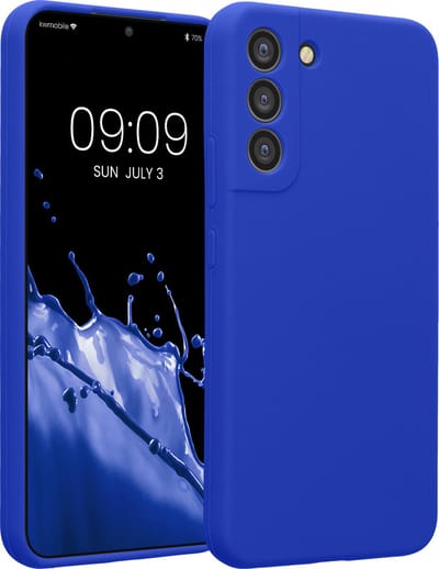 kwmobile telefoonhoesje geschikt voor Samsung Galaxy S22 Plus - TPU backcover met siliconen coating - Smartphone case in Baltisch blauw