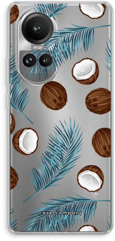 Case Company® - Hoesje geschikt voor Oppo Reno 10 Pro hoesje - Kokosnoot - Soft Cover Telefoonhoesje - Bescherming aan alle Kanten en Schermrand