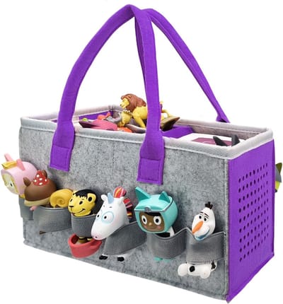 Beschermende Tas voor Toniebox met Opbergmogelijkheden en Figuren - Ruimte voor Starterset en Accessoires (Violet)