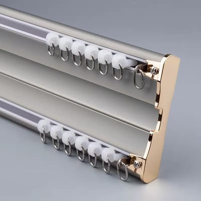 Gordijnrail Set - Raambehandeling Systeem - Woonkamer Decoratie - Eenvoudige Installatie - 1.5 Meter - Grijs